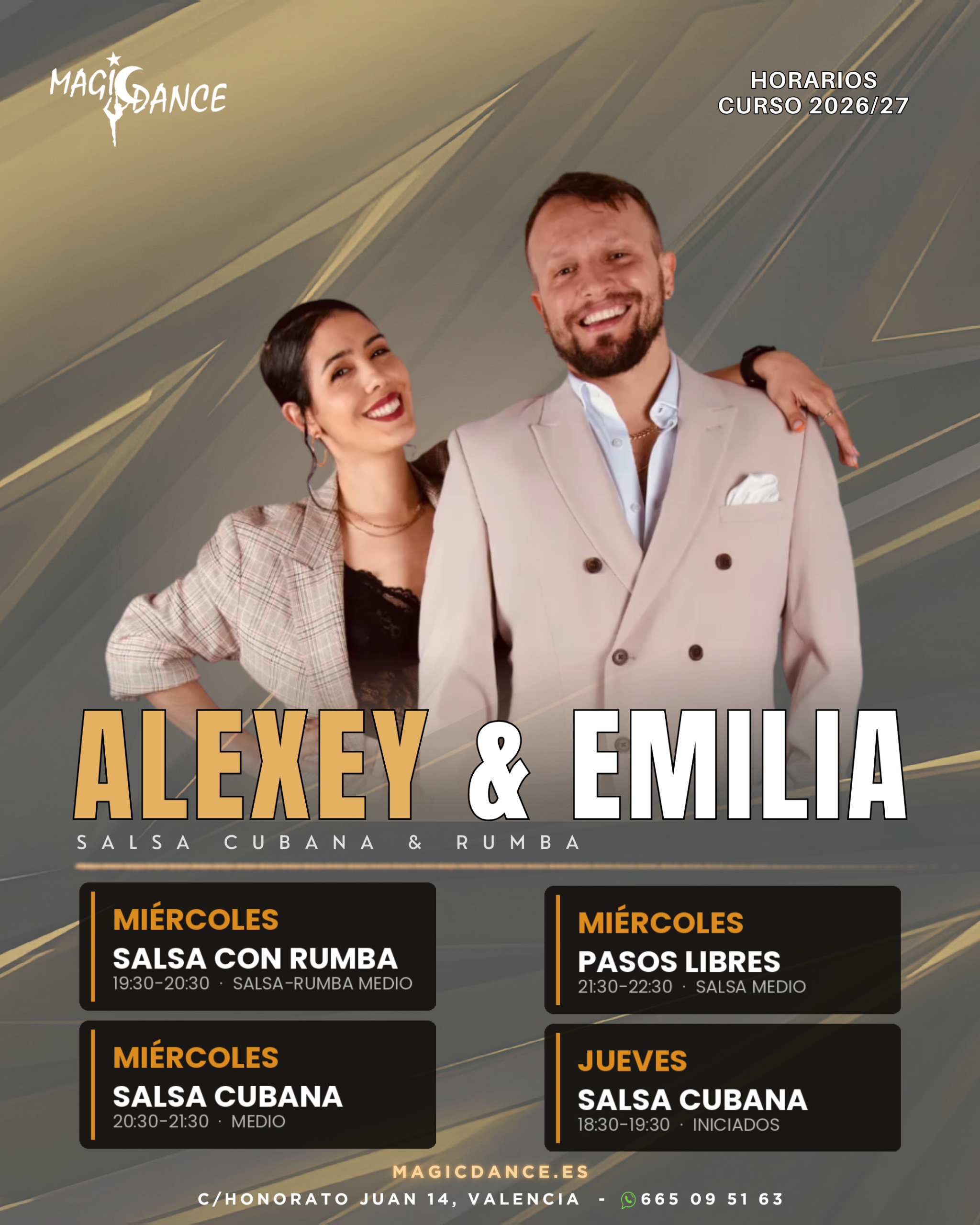 Horario de Alexei y Emilia en Magic Dance curso 2026/27